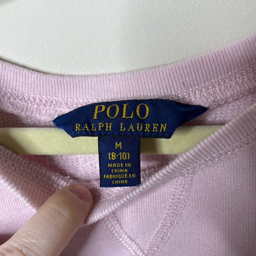 Polo Ralph Lauren Pink Crewneck Shirt Medium (8-10) - Picture 2 of 4